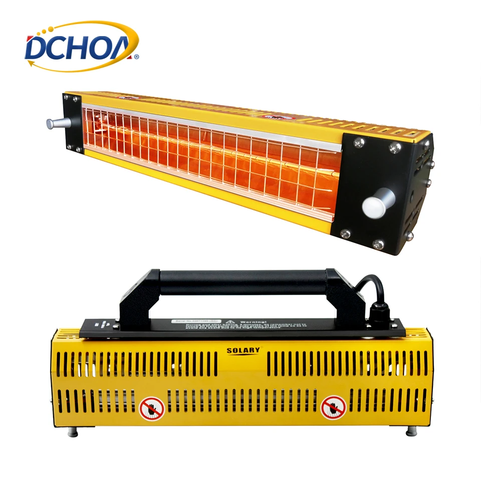 220V 110V 솔라리 단파 적외선 페인팅 램프 휴대용 경화 램프 자동차 관리 범퍼 수리용 1000W 휴대용 베이킹 램프