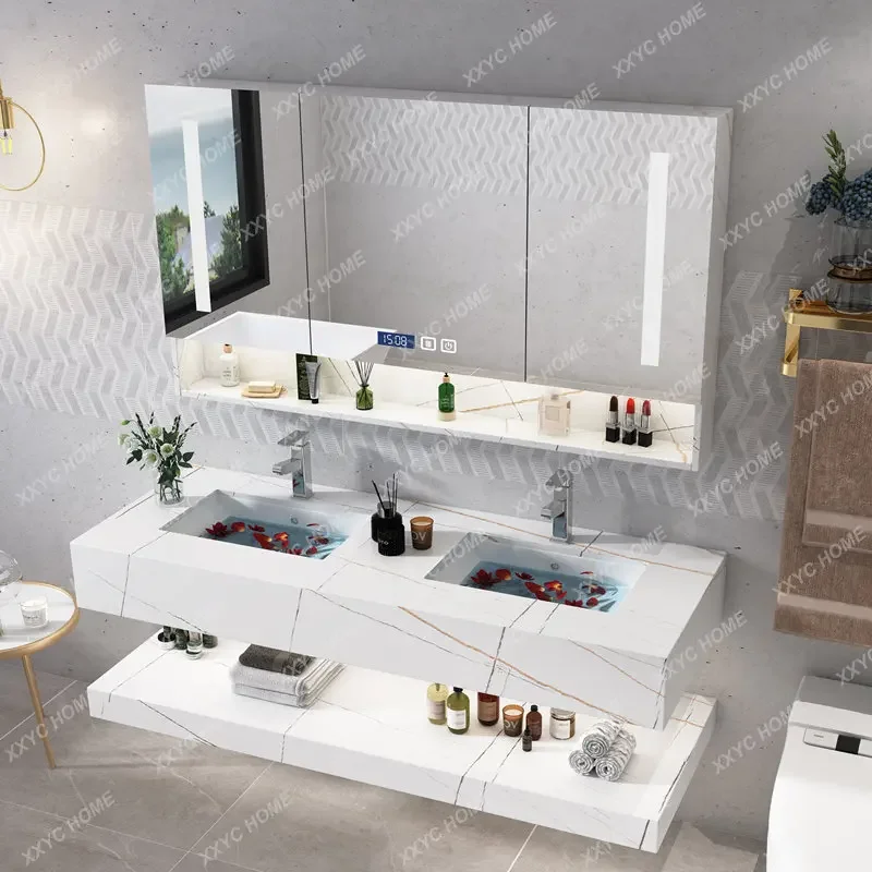 Bathroom Cabinet Combination Bathroom Wash Basin Cabinet Modern Minimalist Washbasin Hotel