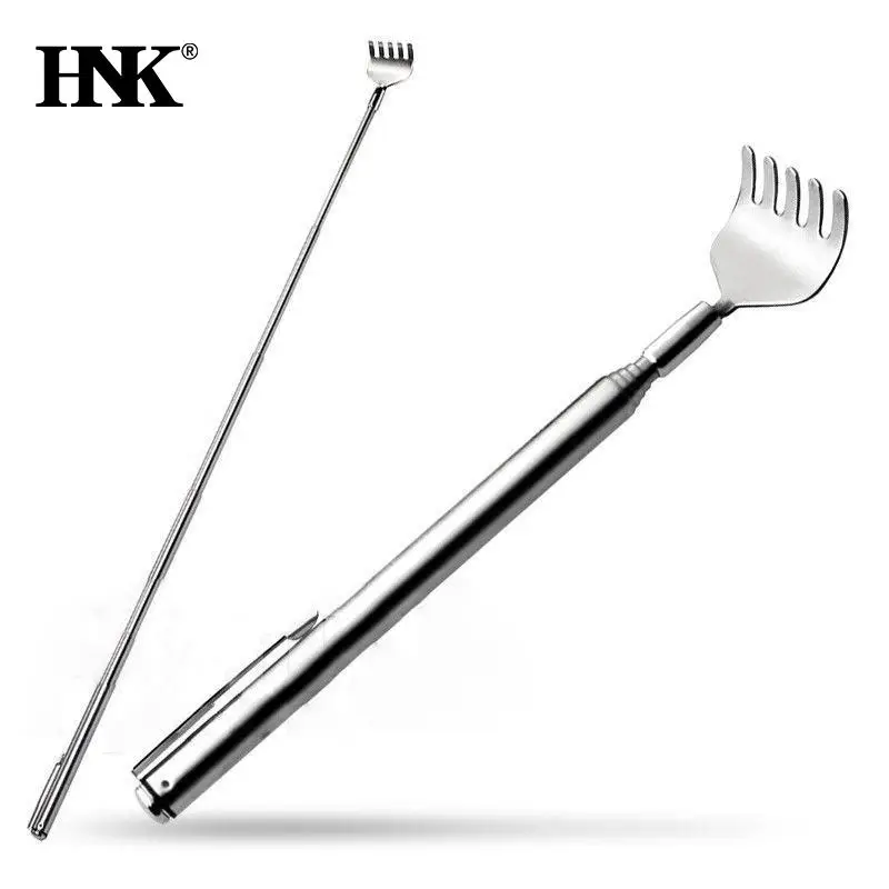 Practical Handy Portable Adjustable Stainless Pen Clip Back Scratcher Telescopic Pocket Scratching Massage Kit back scratcher