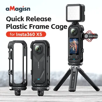 aMagisn per Insta360 X5 - Telaio Protettivo di Espansione in Plastica, Accessorio per Protezione Lente Fotocamera Action Cam