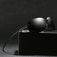 New Men's Rimless Sunglasses Sport Driving Sunglasses Ultra Light Rimless Glasses
