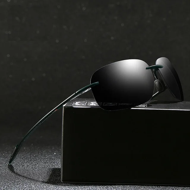 New Men's Rimless Sunglasses Sport Driving Sunglasses Ultra Light Rimless Glasses