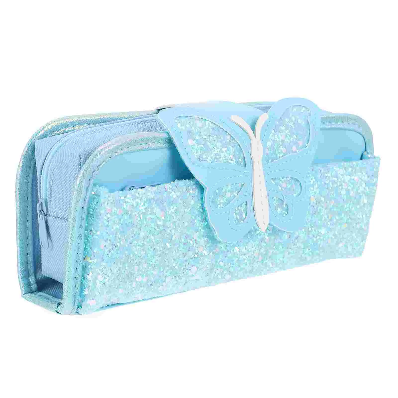 

1pc Adorable Pencil Case Student Sequin Case Bag Students Stationery Bag