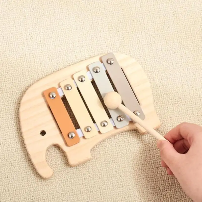 5 Note Xylophone with Mallet Coordination Hand Piano Toy Xylophone Educational Musical Toy for Performances