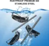 Corner Shower Caddy Tension Pole: Adjustable Stainless Steel Shower Organizer with 4 Tier Shelf for Bathroom Bathtub Tub Shampoo 3