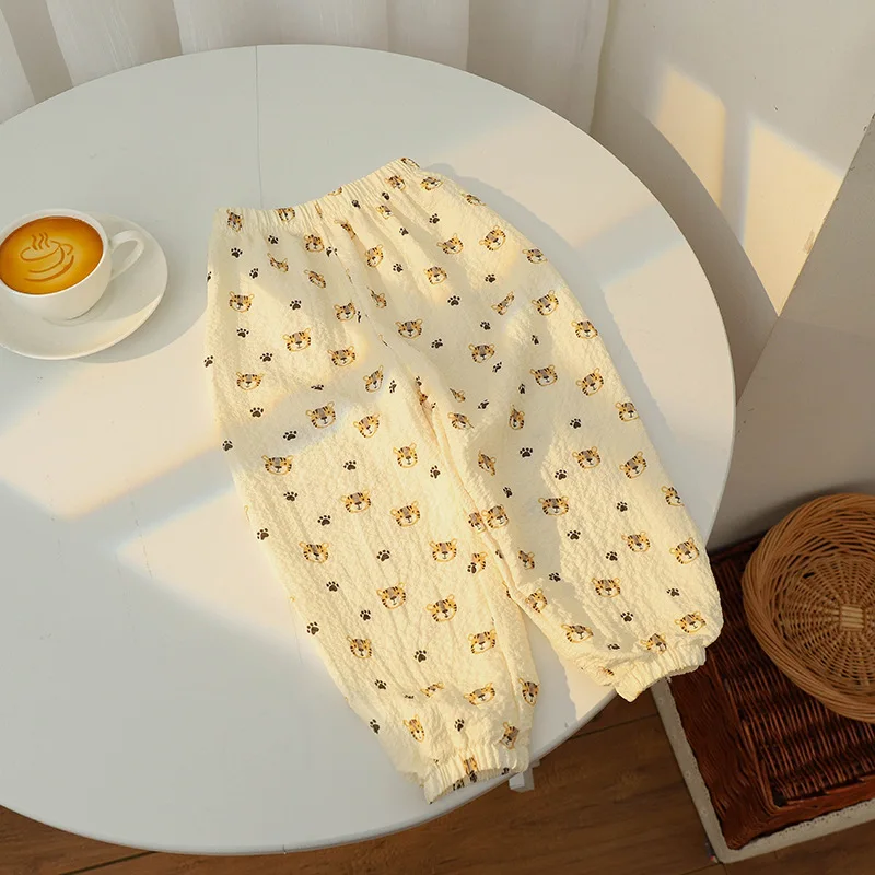 Summer Children's Anti-Mosquito Pants Thin Section of Small and Medium-Sized Children Hundred Nine Pants Boys and Girls Pants