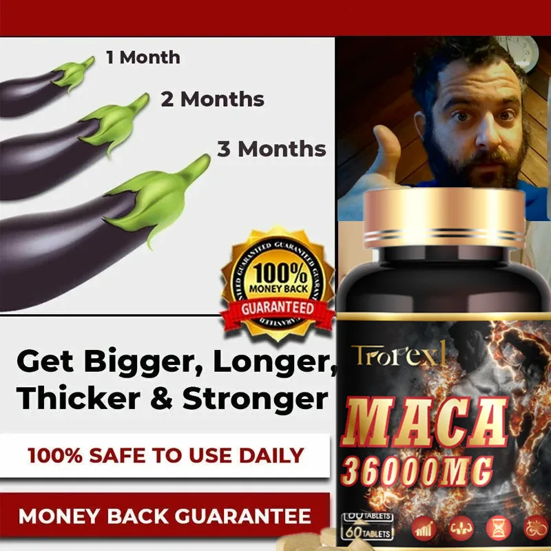 Organic Maca Root American Ginseng pill 60 Tablets Pure Non-GMo Supports Reproductive Health Natural Energizer