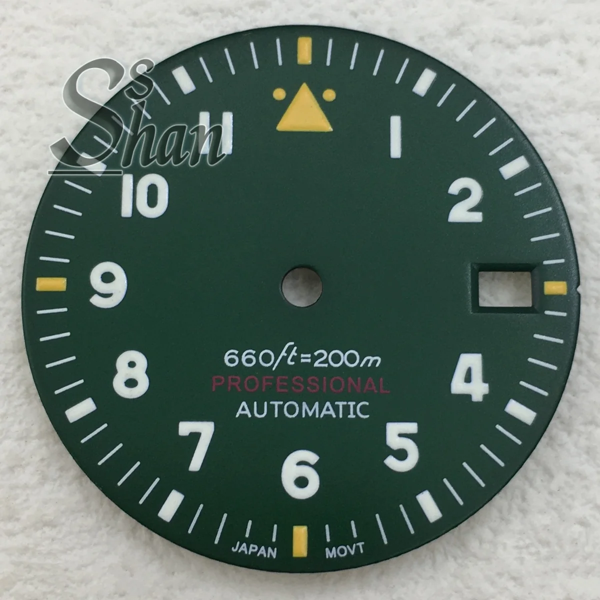 29mm Pilot's Watch Dial with Green Luminous, Available in Multiple Colors