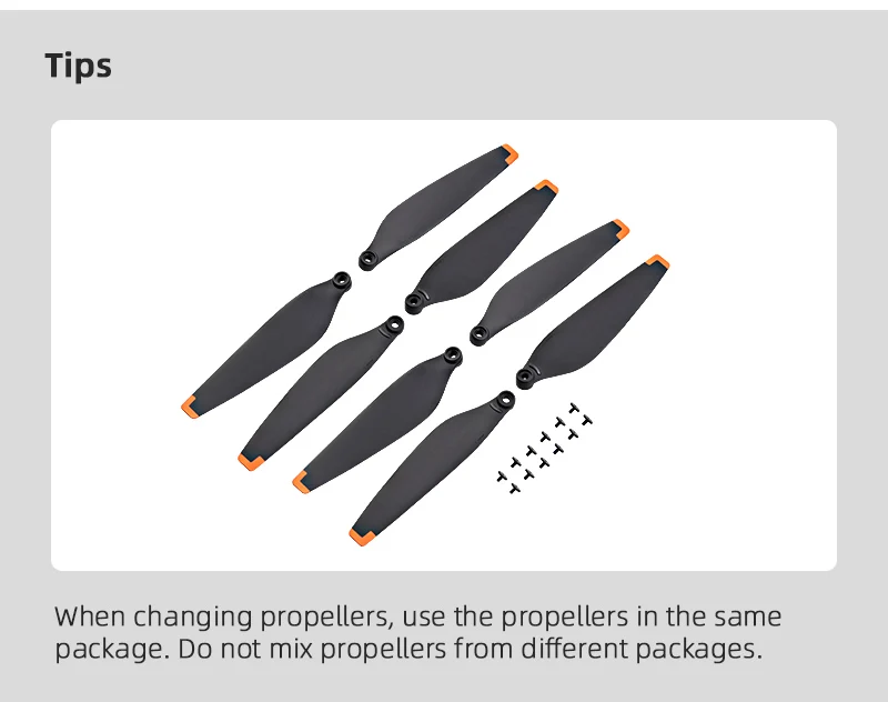 Propeller for DJI MINI 3 PRO Drone, Do not mix propellers from different packages .