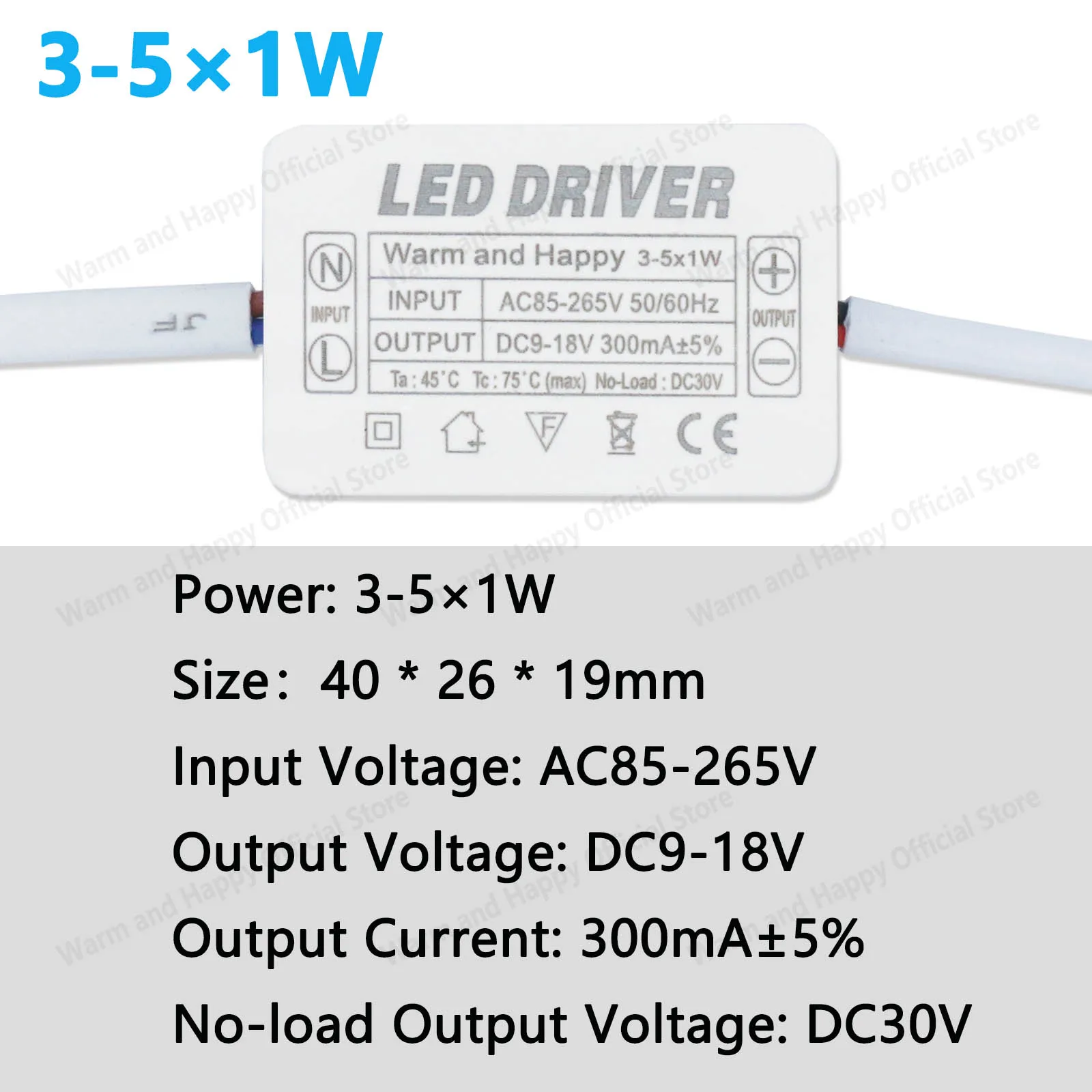 LED Power Supply Transformer | Constant Current Drive | 3W-36W Range