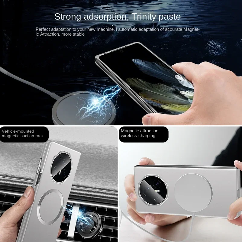 Slim Ultra Thin Hard Matte Phone Case with Magsafe Magnetic Wireless Charging Compatibility