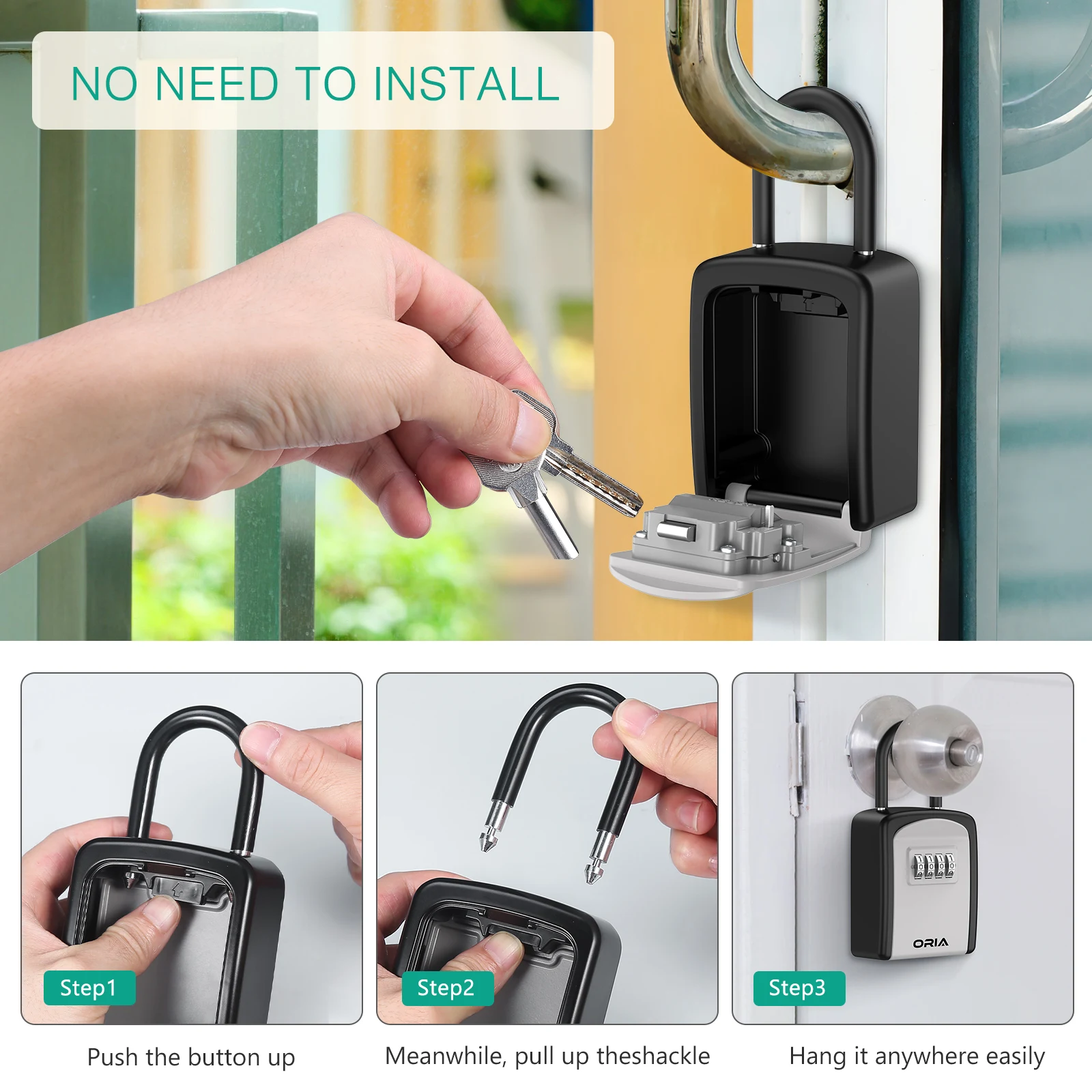 Boîte De Rangement Pour Clés, Cache-clés à Combinaison Sécurisé – Boîte