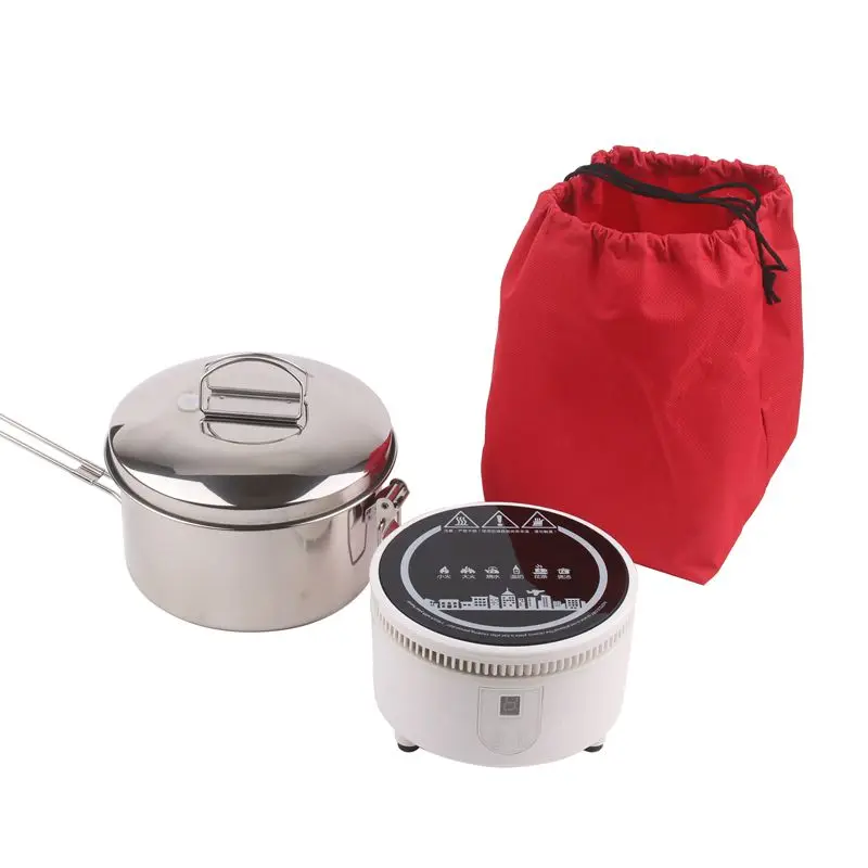 Multifunctional Portable Mini Induction cooker With Cook pot Mini Hot pot heating stove Household Furnace One-click Touch panel 2