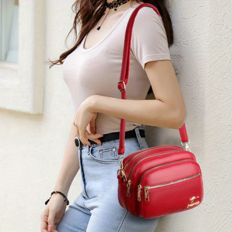 Trendy Multi-layered Fashionable Bag For Women, Versatile Crossbody Bag, Large Capacity For Daily Work Commute.