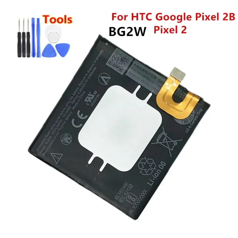

original Battery 2700mAh BG2W For HTC Google Pixel 2B Pixel 2 batteries + Free Tools