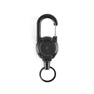 Sturdy Key Ring Snap Hook Clip Anti-lost Black Climbing Backpack Waist Belt Key Chain