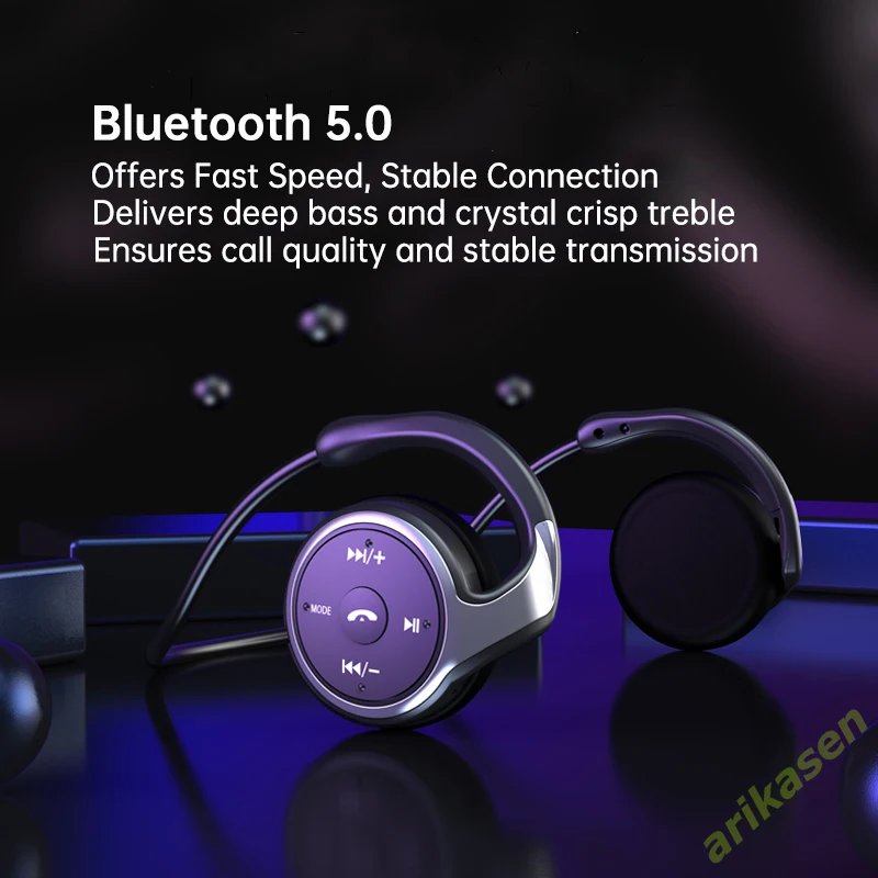 AX698 スポーツ Bluetooth 5.0 イヤホン MP3 プレーヤー耳快適な