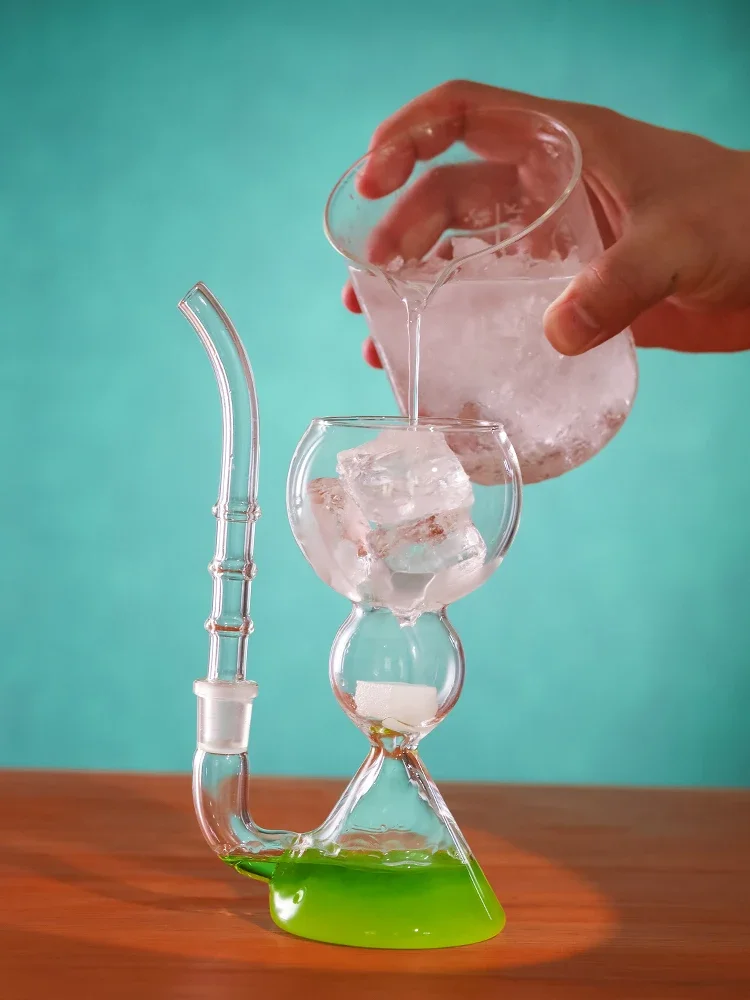 Unique Glass Cup for Cocktail, Absinthe, Milk & Hookah - Creative Multi-Use Bar Drinkware, Home Gift for Beverage Enthusiasts