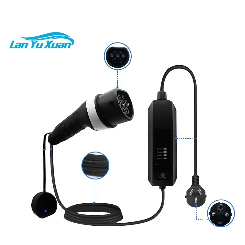 

Adjustable EVSE Level 2 1.7-3.5kW Type 2 EV Charger Cable for Electric Vehicle