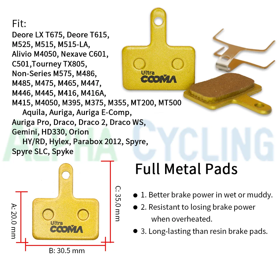 KREORV Pastiglie Freno di Bicicletta per Shiano G02A G01S G02S G03S 4