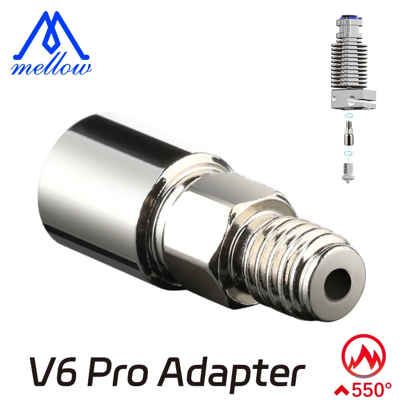 

Адаптер Mellow V6 Pro для увеличения потока V6 / RapidoHot для высокоскоростной 3d-печати и адаптации к насадкам