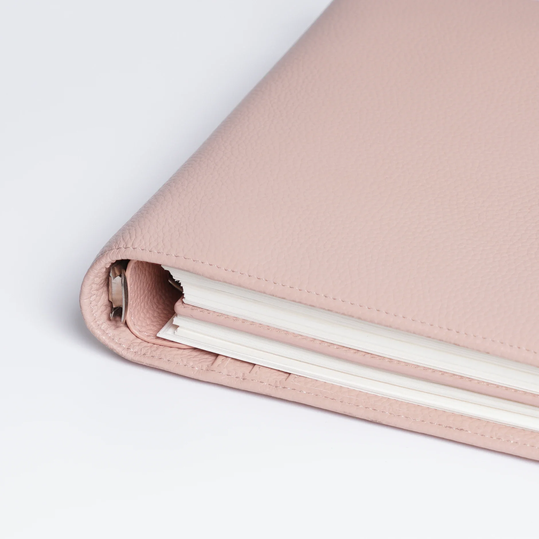 Moterm A5 Size Rings Protector Double-Sided Genuine Pebbled Grain Leather Rings Planner Accessory For Preventing Mark of Binder 5