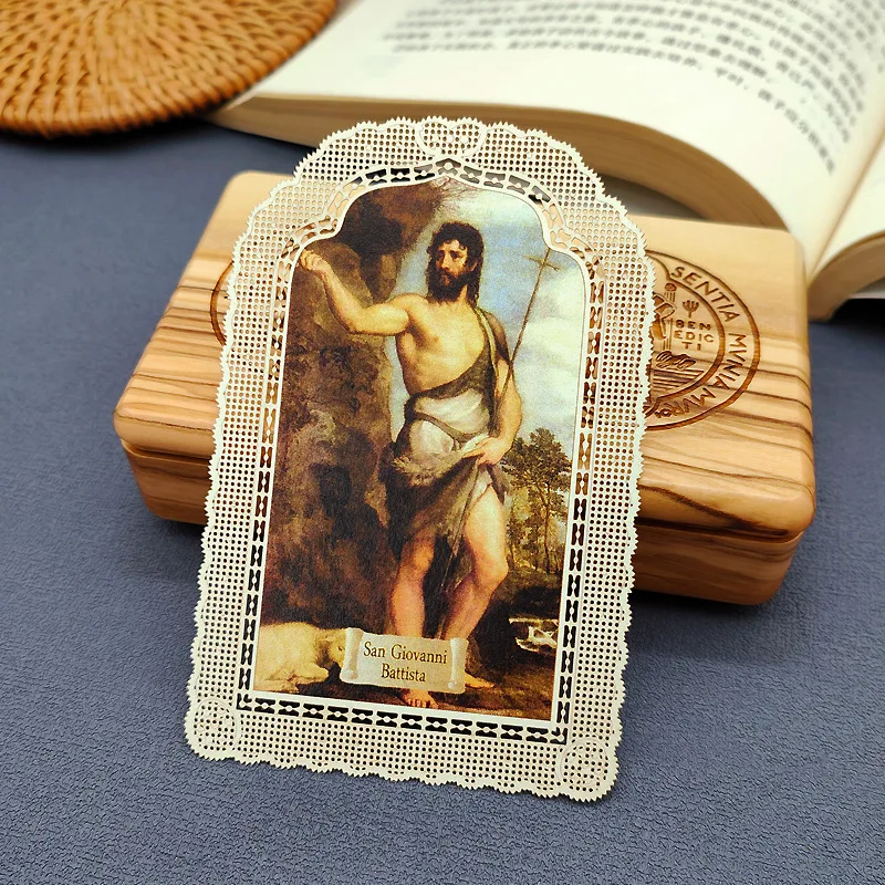 Saint Men Series Hollowed Out Carved Christ Bookmark Christian Catholic Icon Card Exquisite Gift Church Souvenir