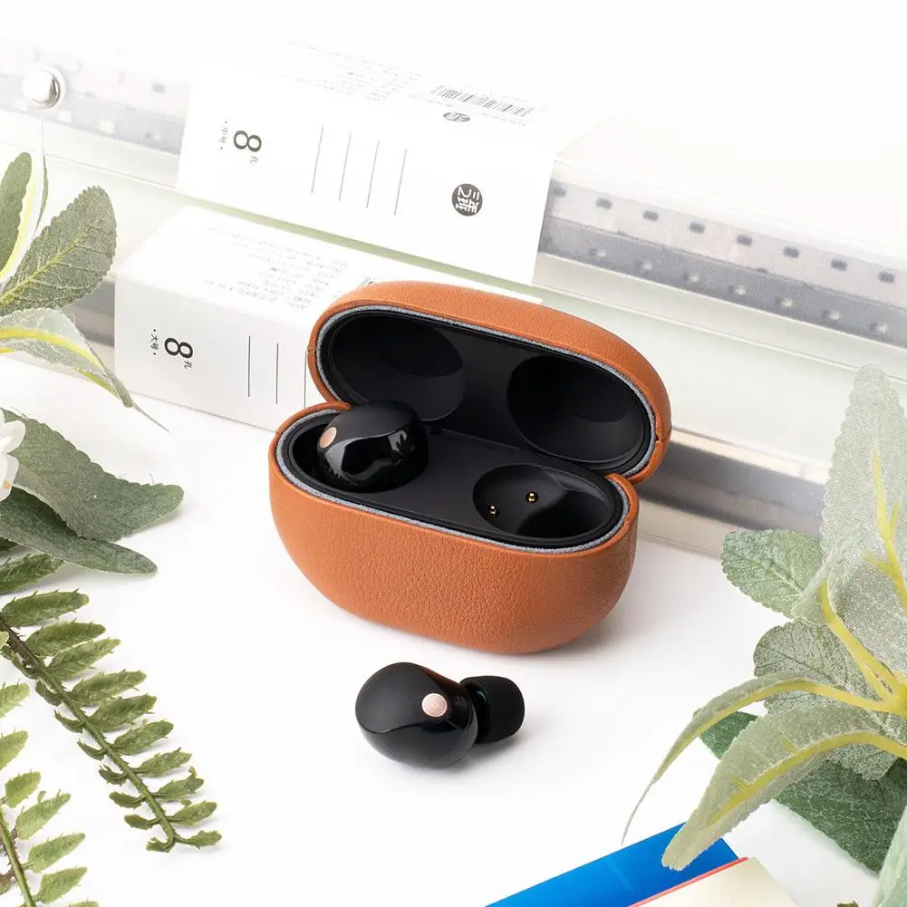 1 Pz Per Sony Wf1000Xm5 Bluetooth Wireless Auricolare Custodia Protettiva Bluetooths Auricolari Copertura In Pelle Protezione Anticollisione P1M3