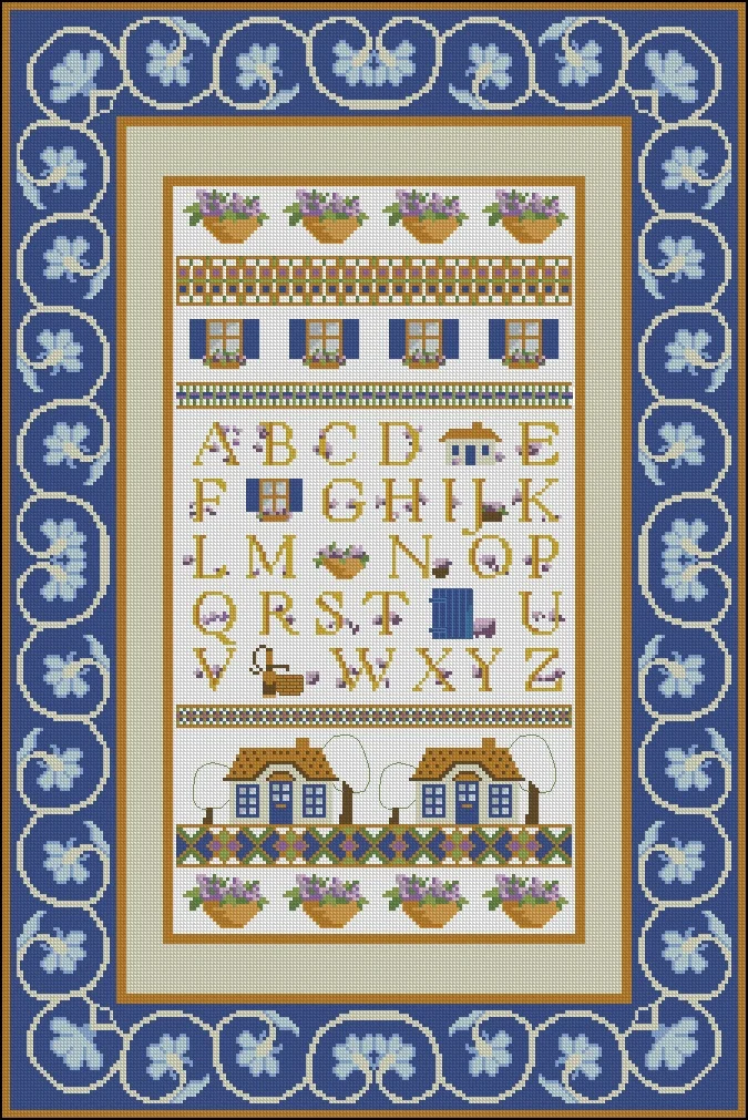 

11CT/14CT DIY Embroidery Cross Stitch Kits Craft Needlework Set Canvas Cotton 53-LITTLE house lettering 51-71