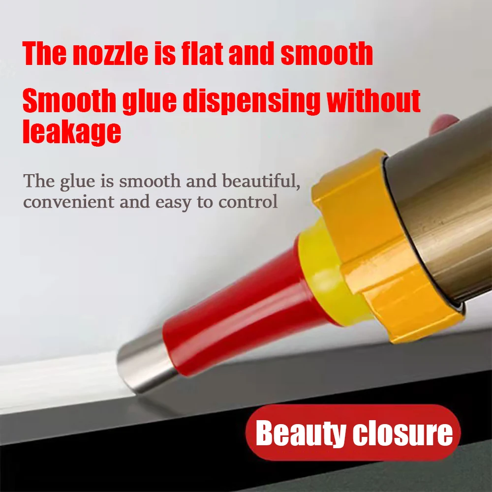Stainless Steel Caulk Nozzle Applicator With Base Caulking Finisher Sealant Finishing   Bathroom Sink Nozzle For Adhesive Pistol 2