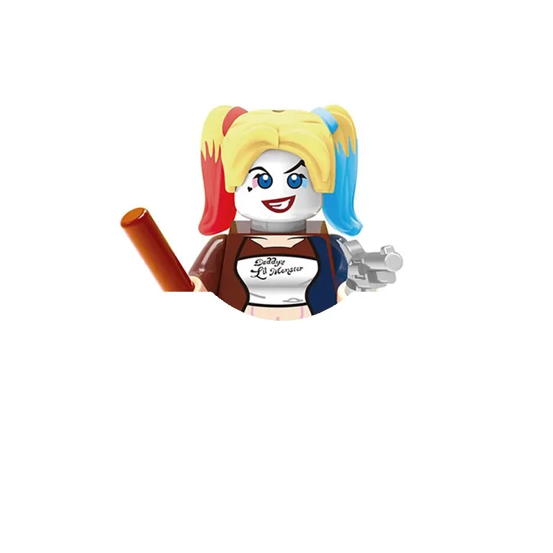 thumbnail image 1 of Bloques de construcción de superhéroes Joker, Batman, Harley Quinn, gato, muñecos de ladrillos de anime, minifiguras de acción para ensamblar, juguetes de regalo, 1 of 5