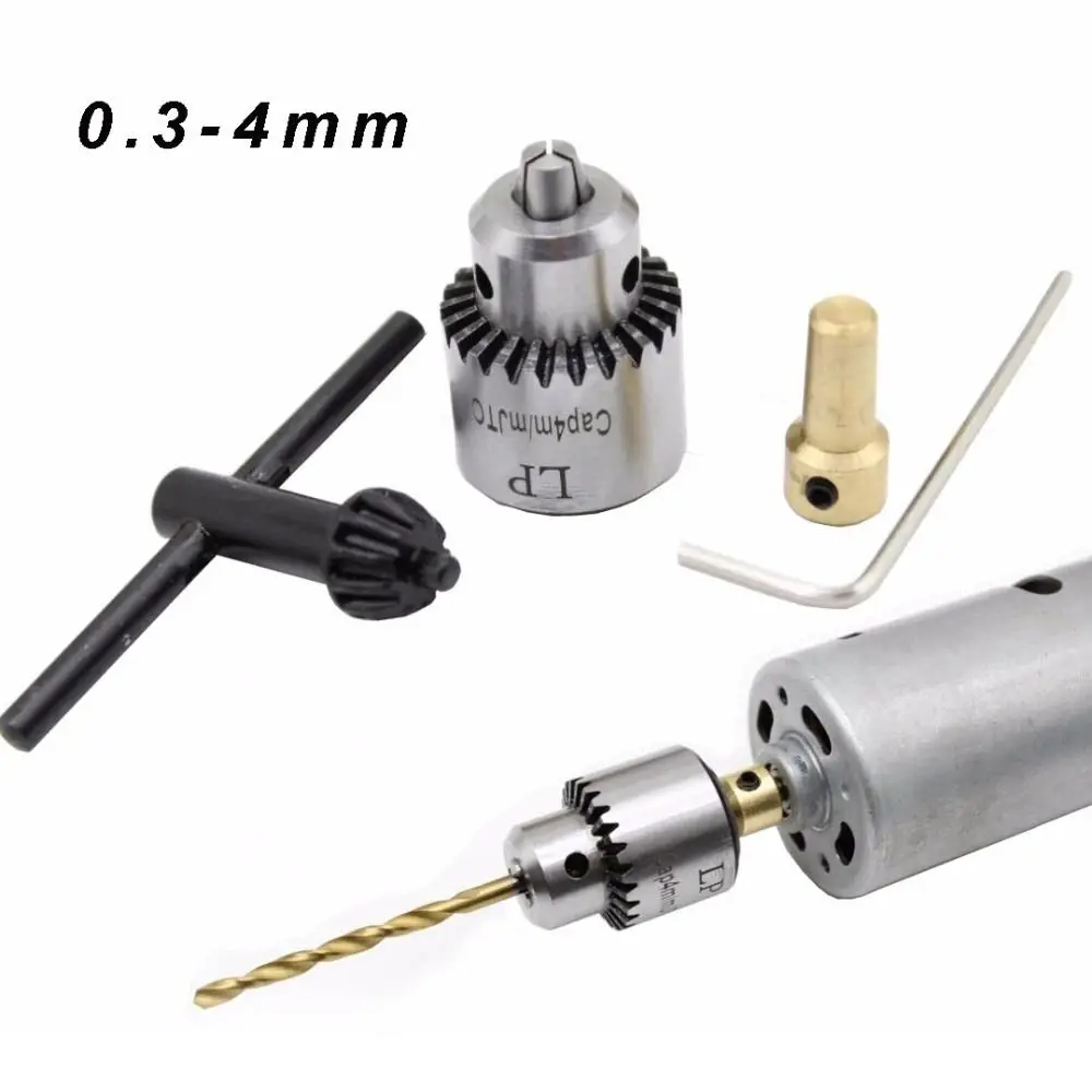 전문 클램핑 장착 드릴 척 0.3-4mm 테이퍼 마이크로 모터 전기 모터 샤프트