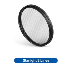 Starlight Clip - on Camera Lens with CPL Filter - 52mm Thread (Starlight 8 Lines)