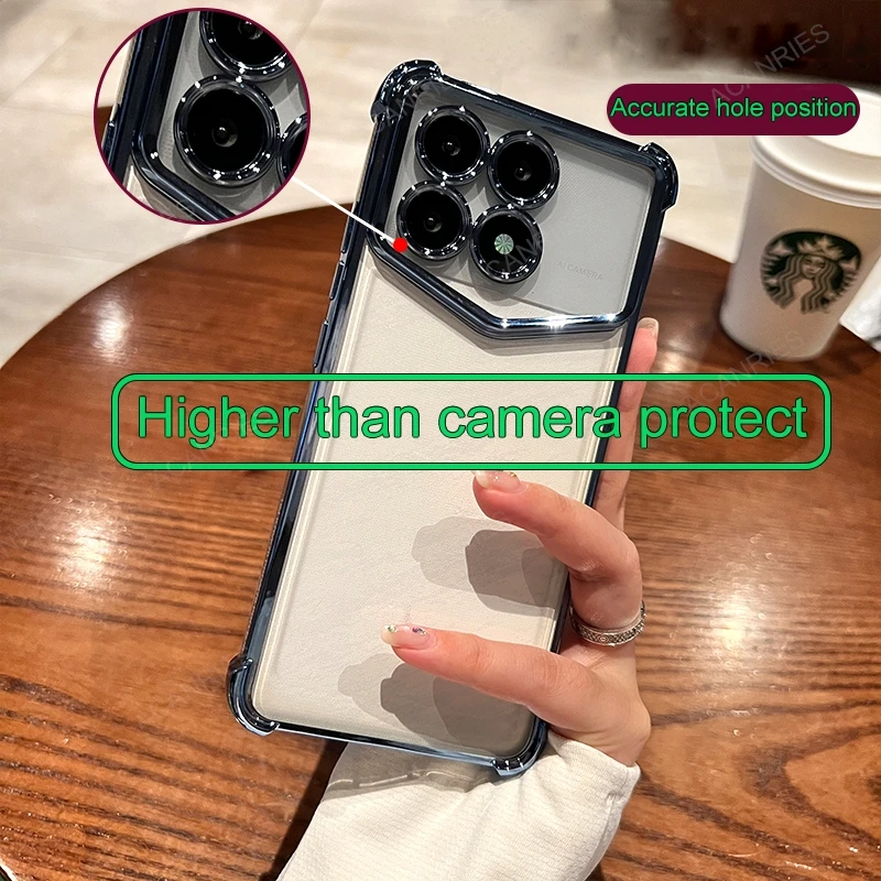 Enhanced Silicone Shockproof Phone Case with Four-Corner Thickening and Plating