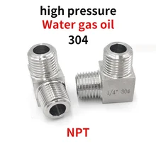 

Right Angle Conversion High Pressure 1/8" 1/4" 3/8" 1/2" NPT Male 90 Degree Pipe Fitting 304 Stainless Steel Water Gas Oil