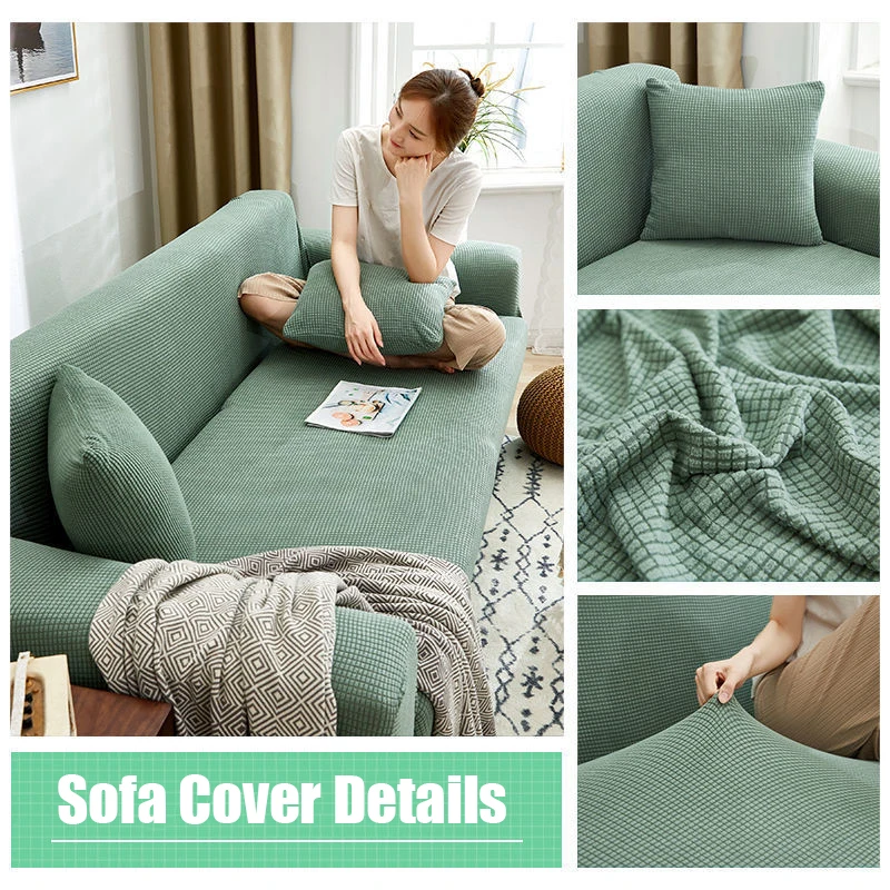 Jacquard Elastic Sofa Cover for Living Room Anti-dirty Washable ArmChair Sofa Slipcover Protector Home Couch Decor 1/2/3/4 Seat 4
