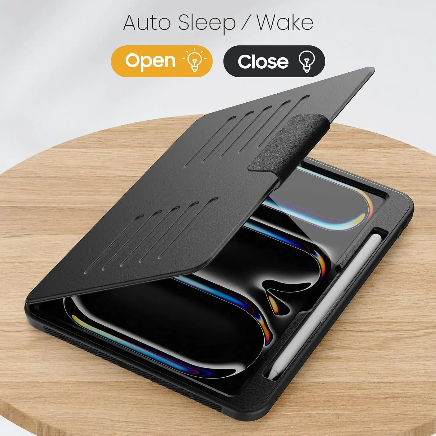 Shockproof Rugged Tablet Case with Multi-Angle Kickstand and PU Leather Finish