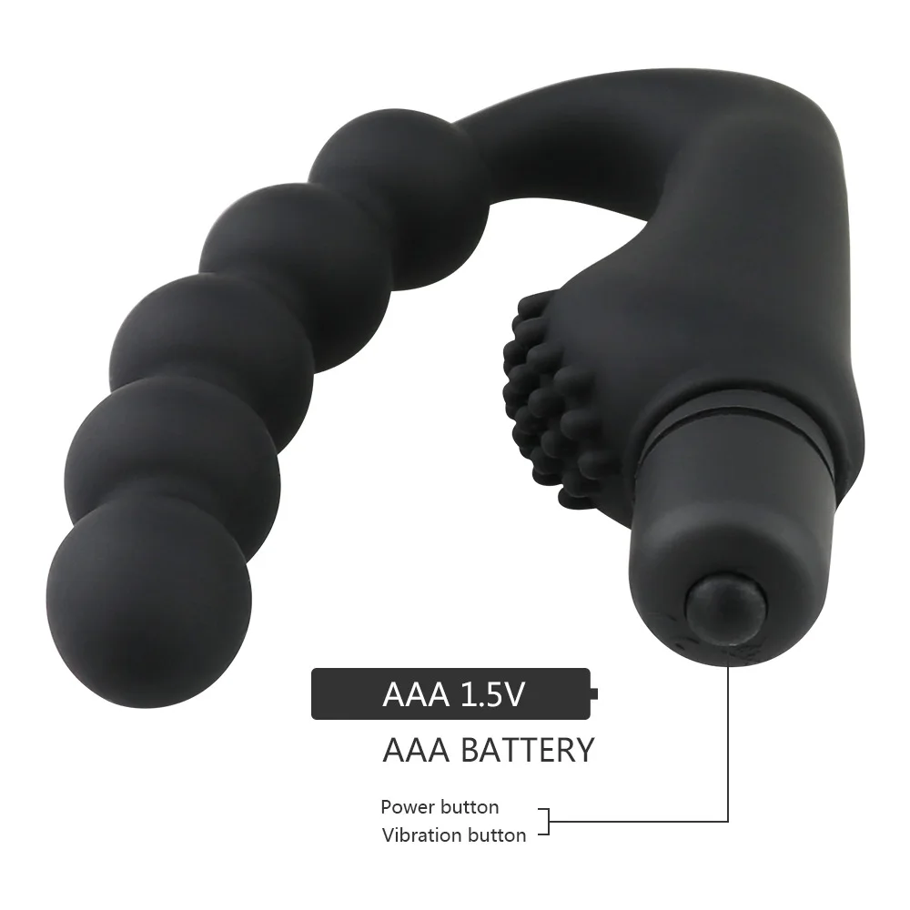 Anal Plug Vibrator Granular prostate massager waterproof 10 speed stimulation buttocks silicone adult female male sex toy