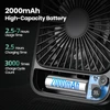 TOPK Rechargeable Portable Fan Electric Mini fan for Camping,2000mah Battery USB Desk Fan Small Silent Table Fans for Room Home 2