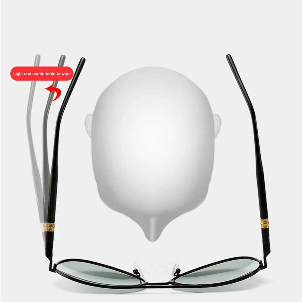 Photochromic Pilot Sunglasses UV Blocking Glasses Car Driving Sunglasses
