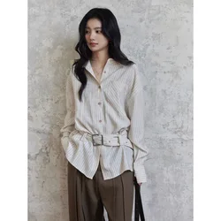 Elegant Vintage Long Sleeve Blouse - Autumn Collection - S (Apricot)