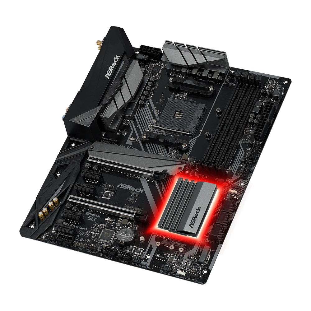ASRock X470 MASTER SLI/AC Motherboard Support 1600 2700X