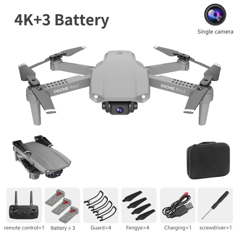 E99 Pro2 RC Mini Drone 4K 1080P 720P Dual Camera WIFI FPV Aerial Photography Helicopter Foldable Quadcopter Drone Toys Gift toy helicopter RC Helicopters