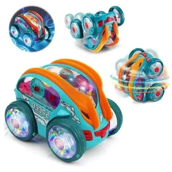 Electric 360° Rotating Stunt Truck with Colorful Lights and Music (Green)