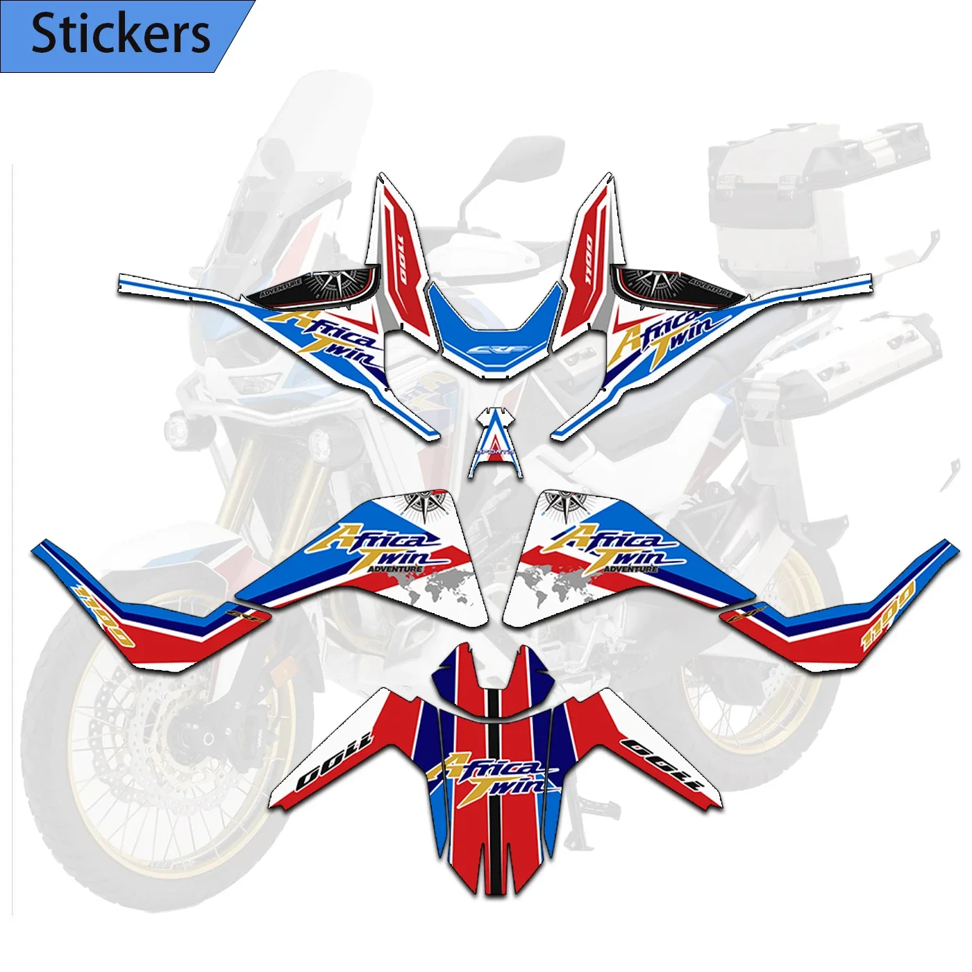 Moto Serbatoio Carburante Pad Decalcomanie Laterali Set Di Protezione Per Honda Crf1100L Crf 1100L Crf 1100 L Africa Twin Adventure Sport