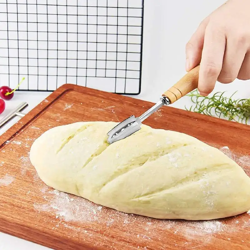Bread Lame Bread Scoring Knife Lame Handcrafted Dough Cutter Slashing Tool 5 Razor Blades DIY Baking Pizza