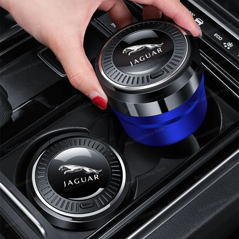 Portable Luminous Car Ashtray For Jaguar E-PACE F-PACE F-TYPE XE