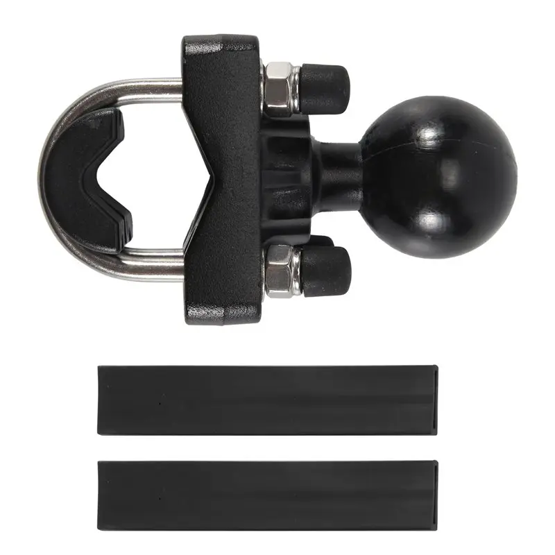 Support guidon moto double boulon U avec accessoires GoPro, Garmin et Sony