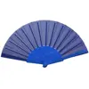 Portable Folding Fan Plain Plastic Cloth Hand Fan Chinese Elegant Fabric Hand Fan for Weddings Travel Party Dancing Cosplay 6