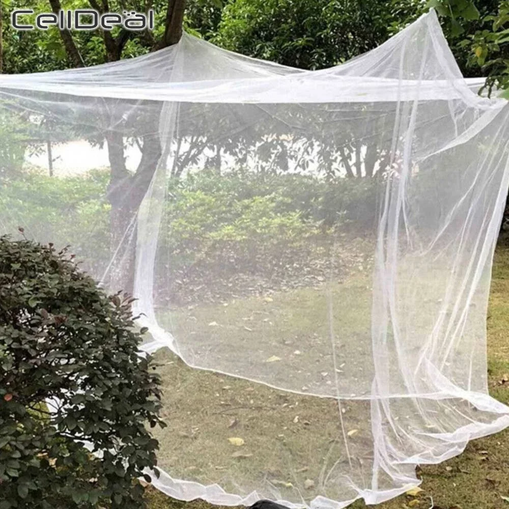 Camping Mosquito Net White Mesh Portable Square Foldable Mosquito Net